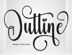 Outline Script Typeface font