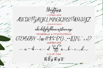 Brightness Script font