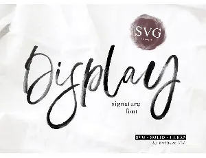 Display Signature – SVG font