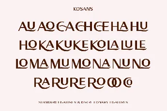 Kosans DEMO font