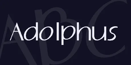 Adolphus font