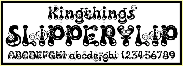 Kingthings Slipperylip font