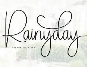 Rainyday Script font