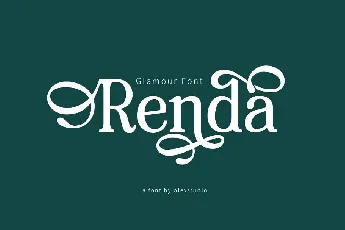 Renda Bold Modern Serif font