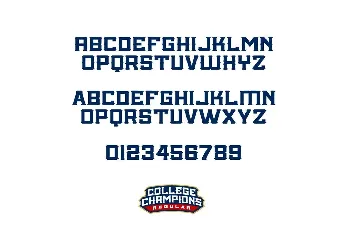 College Championship font