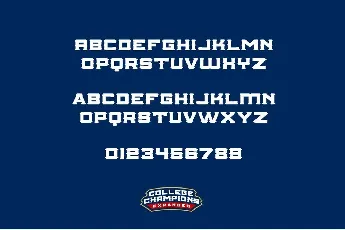 College Championship font