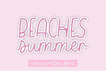 Beaches And Summer font