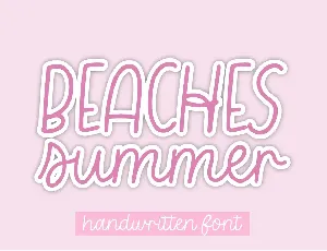 Beaches And Summer font