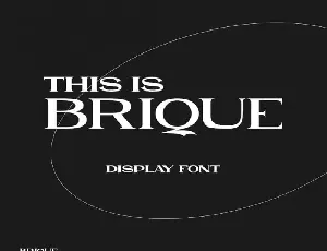 Brique Display font