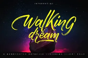 Walking Dream Brush font