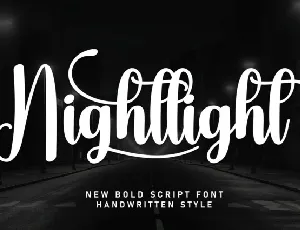 Nightlight Script font