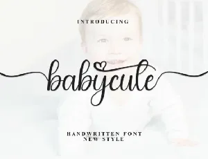 Babycute Script font