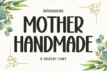 Mother Handmade Display font