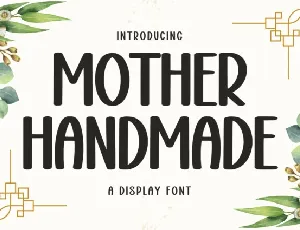 Mother Handmade Display font