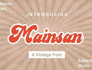 Mainsan Vintage Script font