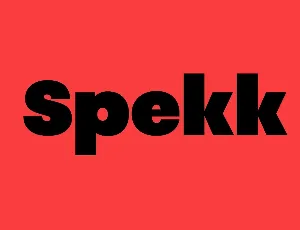 PF Spekk font