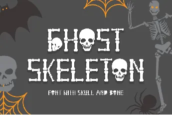 Ghost Skeleton Display font