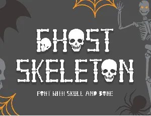 Ghost Skeleton Display font