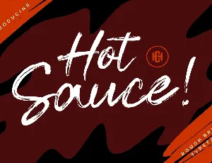 Hot Sauce Dry Brush Script font