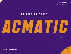 Acmatic font