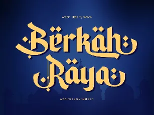 Berkah Raya - Demo font