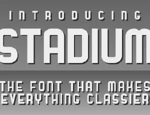 Stadium font