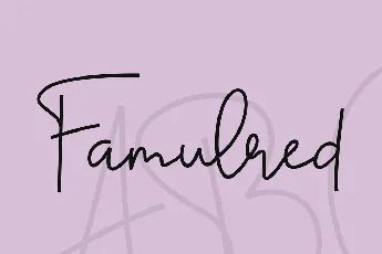 Famulred font