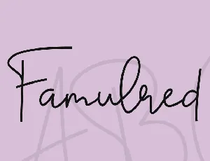 Famulred font