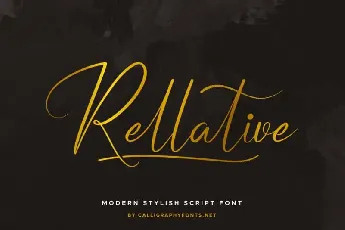 Rellative Calligraphy font