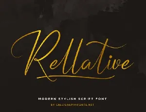 Rellative Calligraphy font