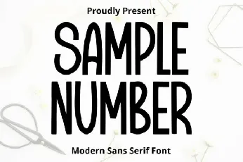 Simple Number Display font