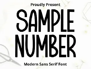 Simple Number Display font