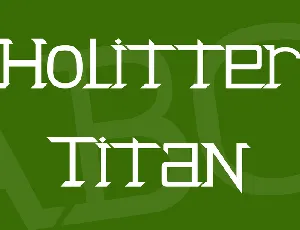 Holitter Titan font