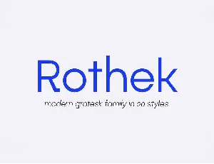 Rothek font