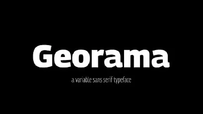 Georama Sans Serif font