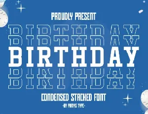 Birthday Stacked font