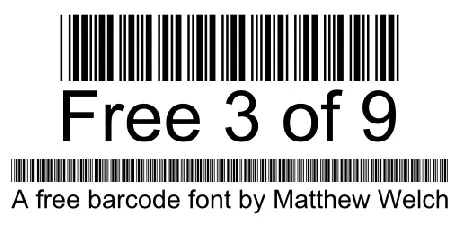 Free 3 of font