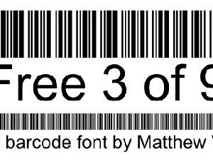 Free 3 of font