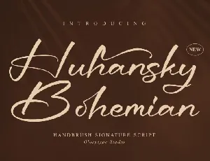 Huhansky Bohemian font