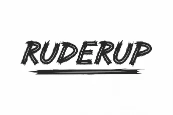 RUDERUP Unique Display font