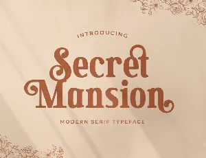 Secret Mansion font