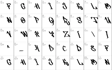 Dagging font