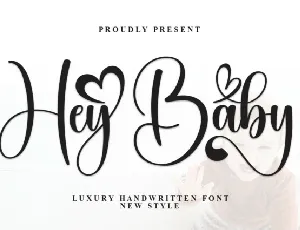 Hey Baby Script font