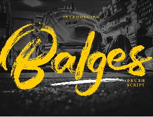 Balges Brush Script font