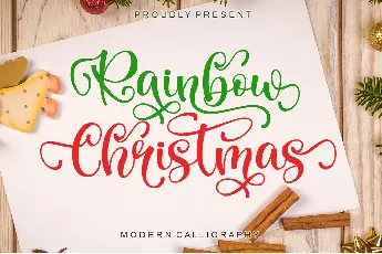 Rainbow Christmas - Personal Us font