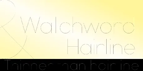 Watchword Hairline Demo font