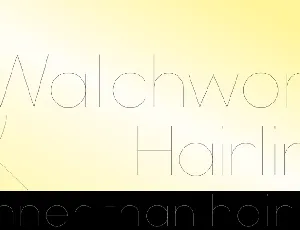 Watchword Hairline Demo font