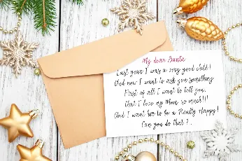 My Dear Santa Script font