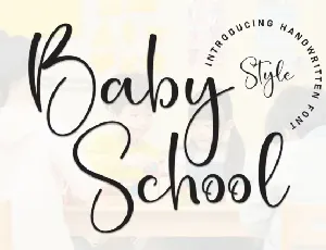 Baby School Script font