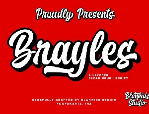 Brayles Bold Script font